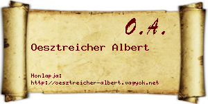 Oesztreicher Albert névjegykártya